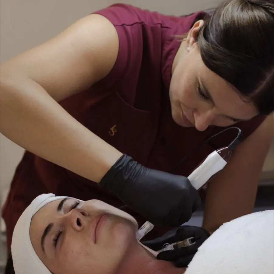 Client skin after treatment at Radiance by Charlotte